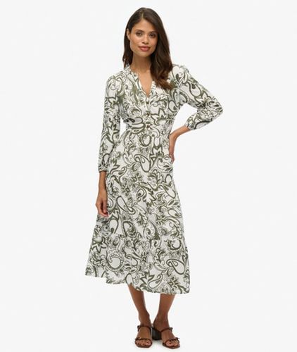 Damen Gestuftes, Gewebtes Midikleid - Größe: 36 - Superdry - Modalova