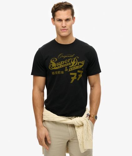 Men's Leather & Boot Co Script T-shirt - Größe: M - Superdry - Modalova