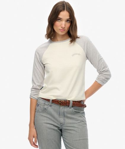 Damen Essential Baseballoberteil mit Langen Ärmeln und Logo - Größe: 44 - Superdry - Modalova