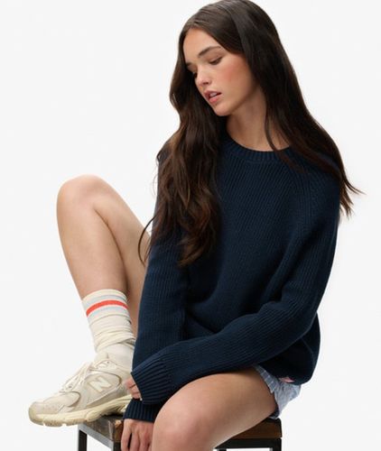 Damen Gerippter Strickpullover mit Lockerer Passform - Größe: 42 - Superdry - Modalova