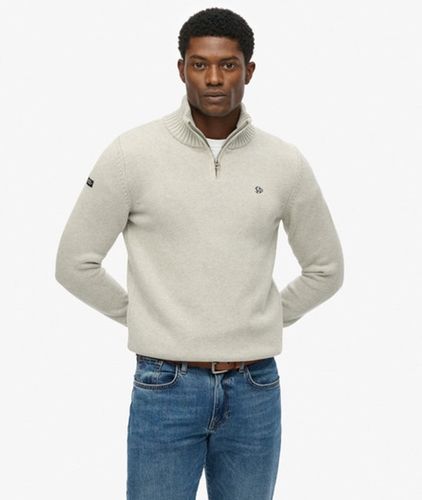 Herren Baumwoll-strickpullover mit Reißverschluss - Größe: M - Superdry - Modalova