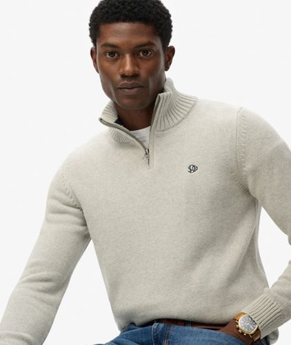 Herren Baumwoll-strickpullover mit Reißverschluss - Größe: Xxl - Superdry - Modalova