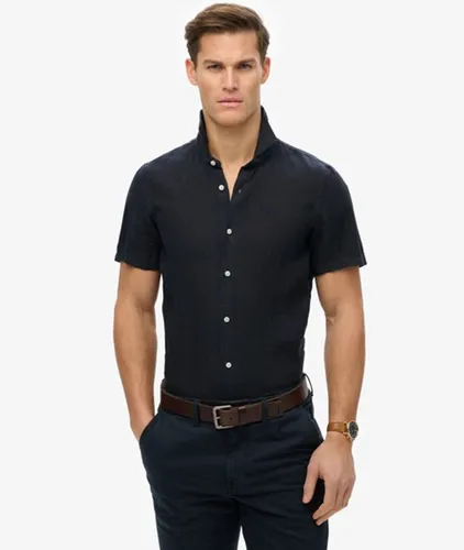 Men's SD Embroidered Vacation Linen Shirt / Super Dark - Size: L - Superdry - Modalova