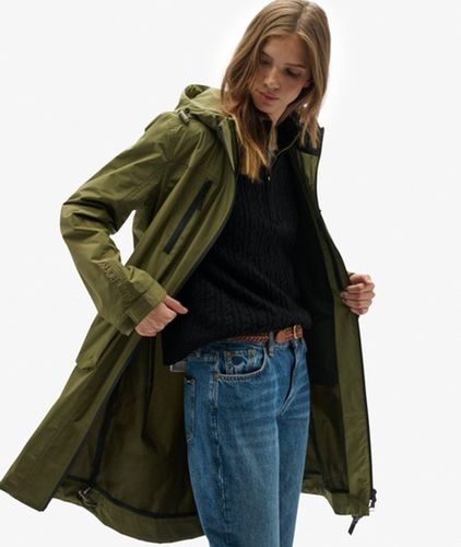 Damen Langer Shell-Parka Mit Kapuze, , Größe: 36 - Superdry - Modalova