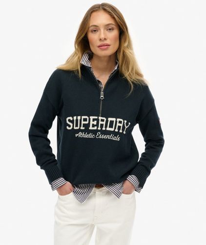 Damen Lässiger Grafik-pullover mit Reißverschluss - Größe: 38 - Superdry - Modalova