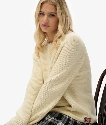 Damen Gerippter Strickpullover mit Lockerer Passform - Größe: 42 - Superdry - Modalova