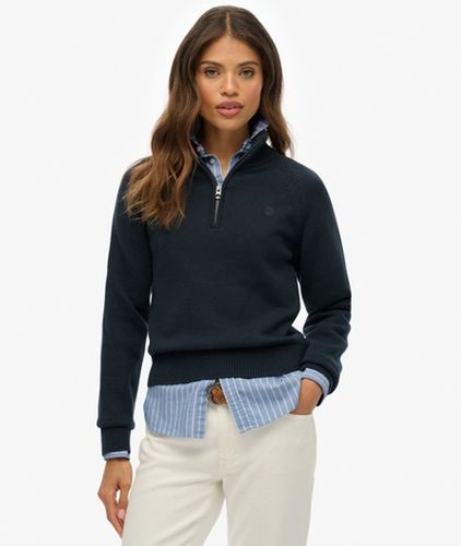 Damen Essentials Strickpullover mit Reißverschluss in Schmaler Passform - Größe: 42 - Superdry - Modalova