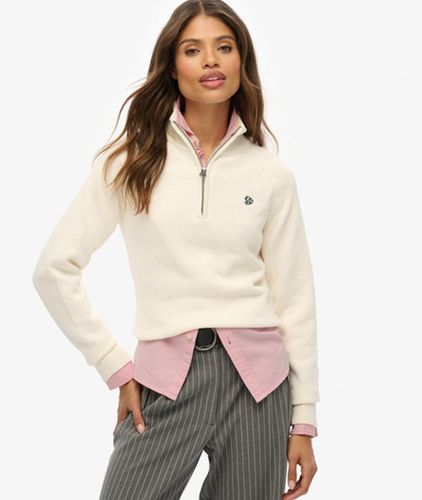 Damen Essentials Strickpullover mit Reißverschluss in Schmaler Passform - Größe: 40 - Superdry - Modalova