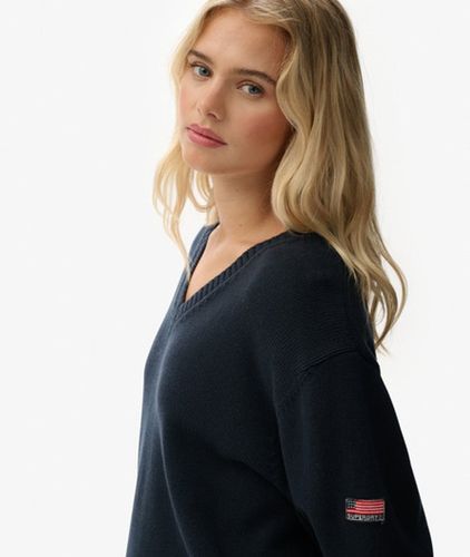 Damen OverGrößed Pullover mit V-ausschnitt - Größe: 42 - Superdry - Modalova