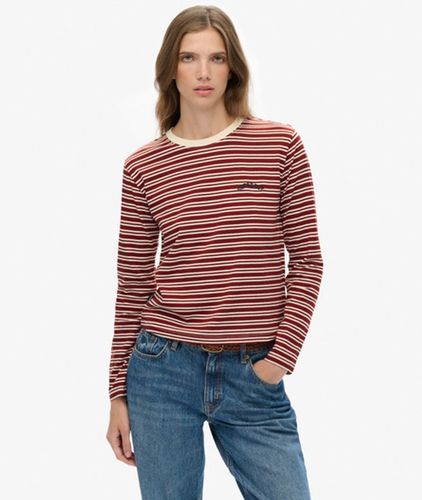 Damen Essential Logo Stripe Langarmshirt - Größe: 40 - Superdry - Modalova