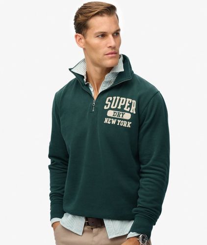 Herren Vintage Athletic Zip Pullover mit Halbreißverschluss - Größe: L - Superdry - Modalova