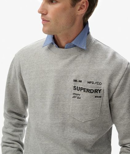 Herren Baumwolle Gesticktes Logo Lockeres Sweatshirt, , Größe: L - Superdry - Modalova