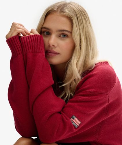 Damen OverGrößed Pullover mit V-ausschnitt - Größe: 44 - Superdry - Modalova