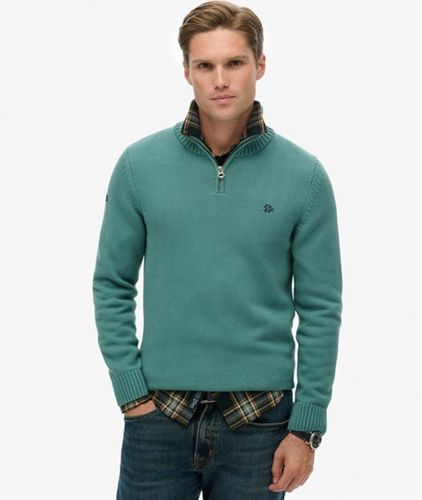Herren Baumwoll-strickpullover mit Reißverschluss - Größe: M - Superdry - Modalova