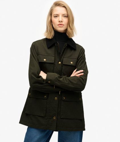 Damen Baumwolle Gewachste Jacke, , Größe: 44 - Superdry - Modalova