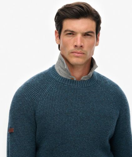 Herren Grober Raglan-pullover - Größe: M - Superdry - Modalova