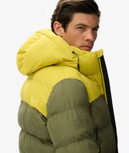 Herren Colourblock Steppjacke mit Kapuze - Größe: L - Superdry - Modalova