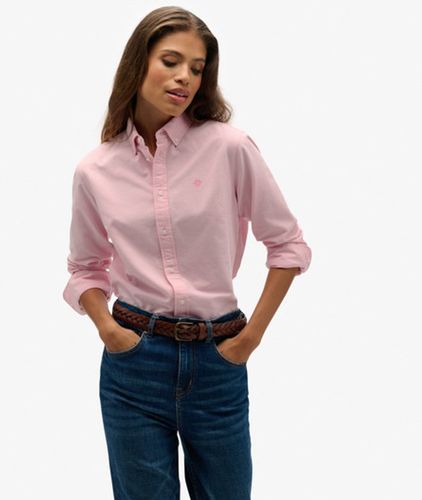 Damen Oxford Langarmhemd mit Schmaler Passform - Größe: 36 - Superdry - Modalova