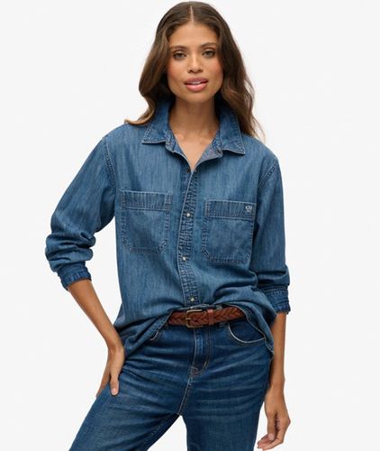 Damen Denim OverGröße-hemd - Größe: 40 - Superdry - Modalova
