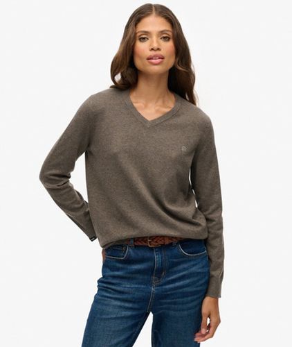Damen Klassischer Pullover mit V-ausschnitt - Größe: 42 - Superdry - Modalova