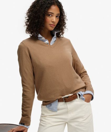 Damen Klassischer Pullover mit V-ausschnitt - Größe: 36 - Superdry - Modalova