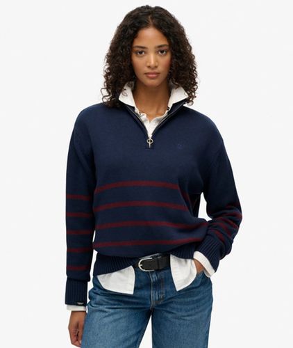 Damen Strickpullover mit Halbem Reißverschluss - Größe: 36 - Superdry - Modalova