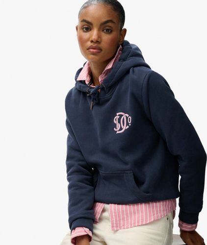 Damen Baumwolle Gesticktes Logo SD & CO Neon Kapuzenpullover, - Größe: 40 - Superdry - Modalova