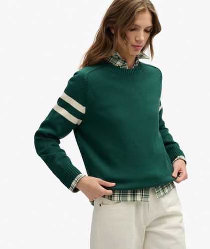 Damen Gestreifter Strickpullover mit Lockerer Passform - Größe: 38 - Superdry - Modalova