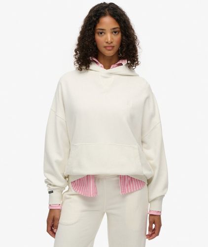 Damen Baumwolle Gesticktes Logo Studios Relaxed Kapuzenpullover, - Größe: 42 - Superdry - Modalova
