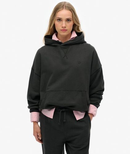 Damen Baumwolle Gesticktes Logo Studios Relaxed Kapuzenpullover, - Größe: 40 - Superdry - Modalova