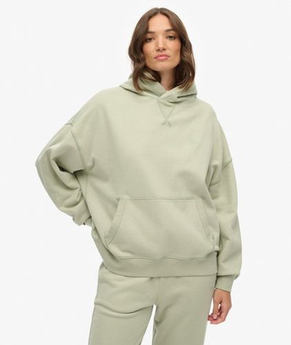 Damen Baumwolle Gesticktes Logo Studios Relaxed Kapuzenpullover, - Größe: 40 - Superdry - Modalova