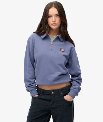 Damen Athletic Collared Pullover mit Reißverschluss - Größe: 42 - Superdry - Modalova