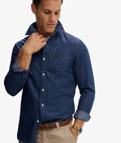 Herren Langärmeliges Essential Jeanshemd - Größe: L - Superdry - Modalova