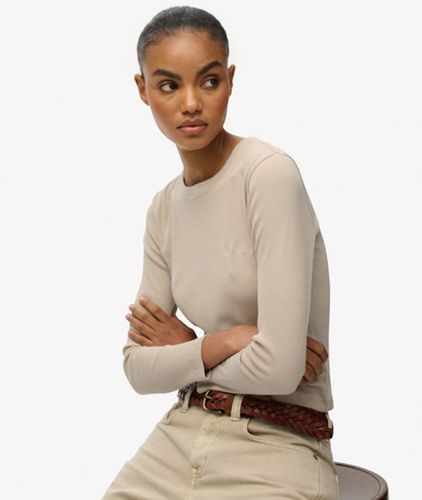 Damen Athletic Essentials Logo Kleidungsstück Gefärbt Geripptes Oberteil - Größe: 40 - Superdry - Modalova