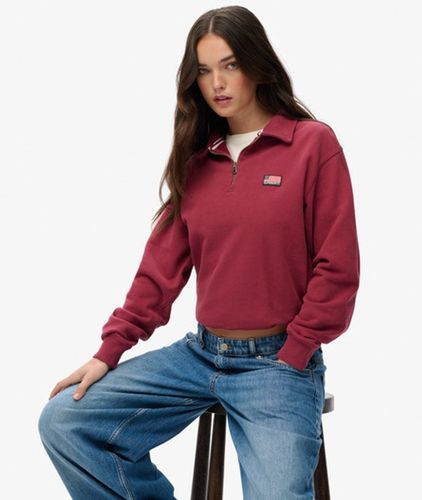 Damen Athletic Collared Pullover mit Reißverschluss - Größe: 40 - Superdry - Modalova