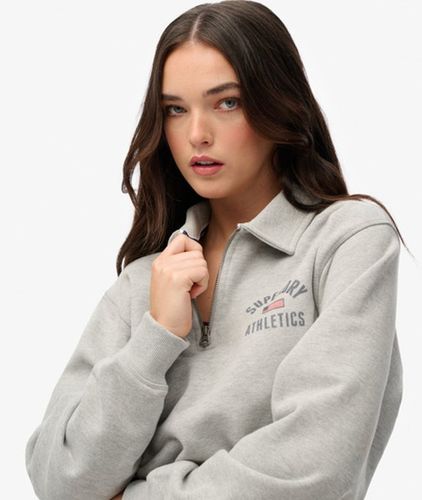 Damen Athletic Collared Pullover mit Reißverschluss - Größe: 40 - Superdry - Modalova