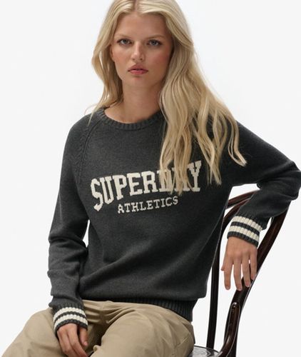 Damen Slouchy Intarsia Strickpullover mit Grafik - Größe: 36 - Superdry - Modalova