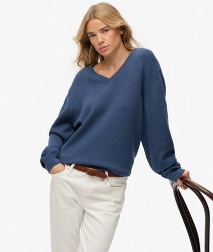Damen OverGrößed Pullover mit V-ausschnitt - Größe: 36 - Superdry - Modalova
