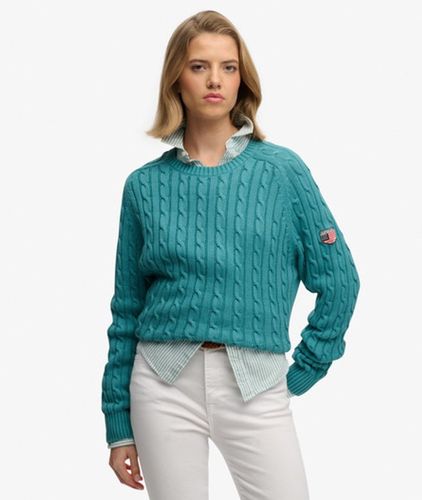 Damen Lässiger Zopfmuster-pullover - Größe: 40 - Superdry - Modalova