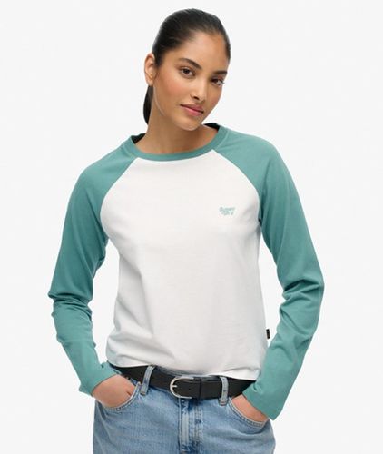 Damen Essential Logo Langarm-baseballshirt - Größe: 40 - Superdry - Modalova