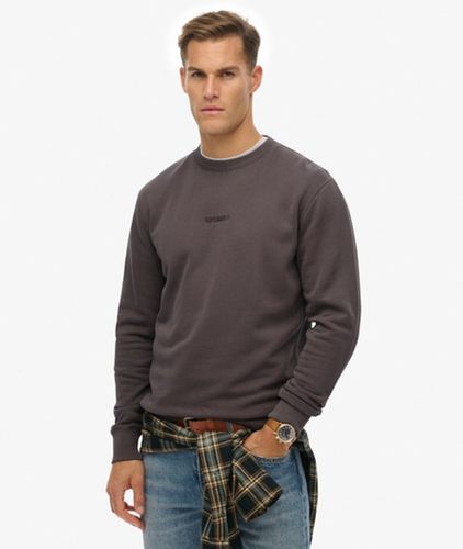 Herren Micro Rundhals-sweatshirt mit Logo - Größe: S - Superdry - Modalova