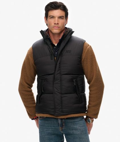 Herren Schwarze Steppweste - Größe: M - Superdry - Modalova