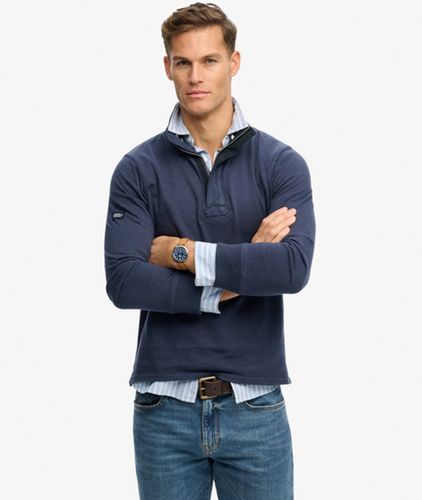 Herren Cotton Classics Jersey Sweatshirt mit Halbreißverschluss - Größe: S - Superdry - Modalova