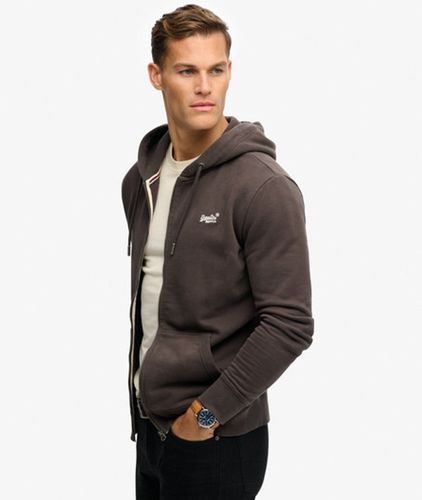 Herren Baumwolle Essential Zip-Kapuzenpullover Mit Angerauter Innenseite, , Größe: S - Superdry - Modalova