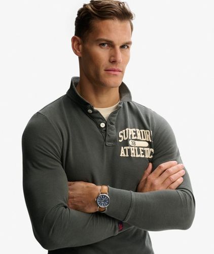 Herren Vintage Athletic Langarm-poloshirt - Größe: M - Superdry - Modalova