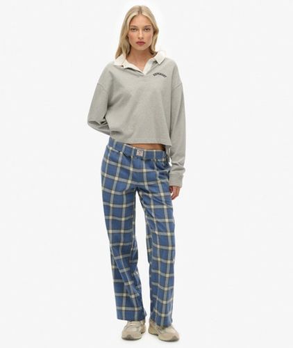 Damen Karierte Baumwollhose mit Elastikbund - Größe: 40 - Superdry - Modalova