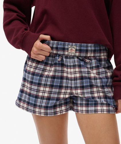 Damen Karierte Baumwollshorts mit Elastikbund - Größe: 40 - Superdry - Modalova