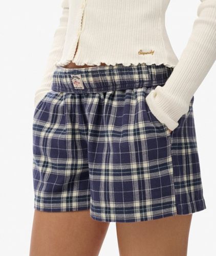 Damen Karierte Baumwollshorts mit Elastikbund - Größe: 40 - Superdry - Modalova