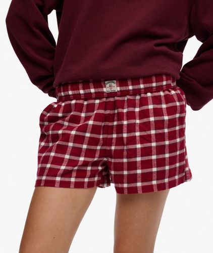 Damen Karierte Baumwollshorts mit Elastikbund - Größe: 44 - Superdry - Modalova