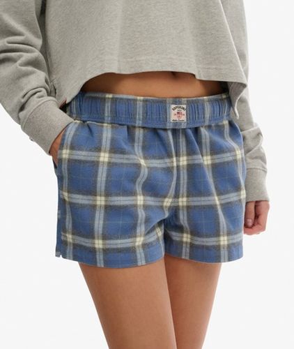 Damen Karierte Baumwollshorts mit Elastikbund - Größe: 38 - Superdry - Modalova